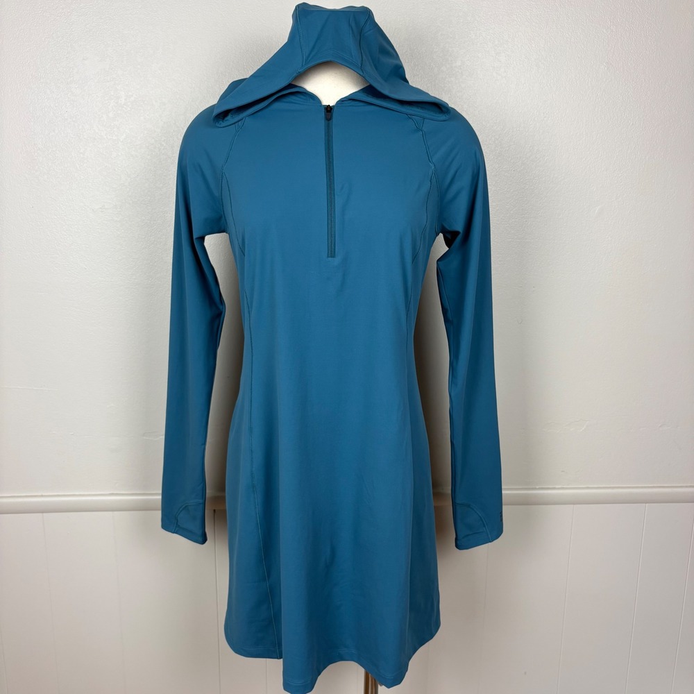 Mountain Hardwear Womens Crater Lake Dress NWT‎ Sz M Baltic Blue Long Sleeve UPF - Picture 12 of 15